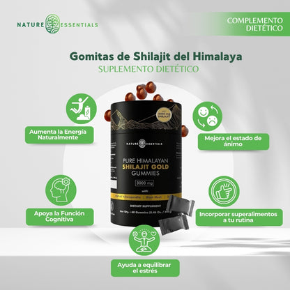 Gomitas de Shilajit del Himalaya: suplemento dietético