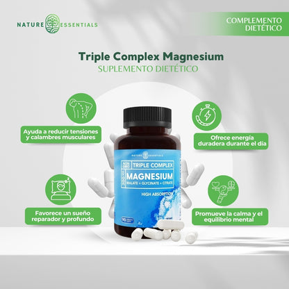 Complejo de magnesio triple: suplemento dietético