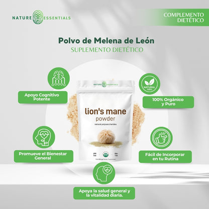 Polvo de Melena de León: suplemento dietético