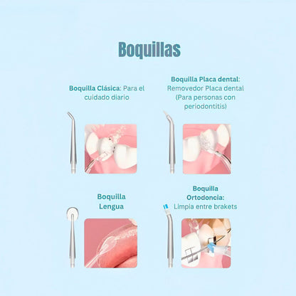 AquaDent: Limpiador Bucal con Kit 5 Accesorios