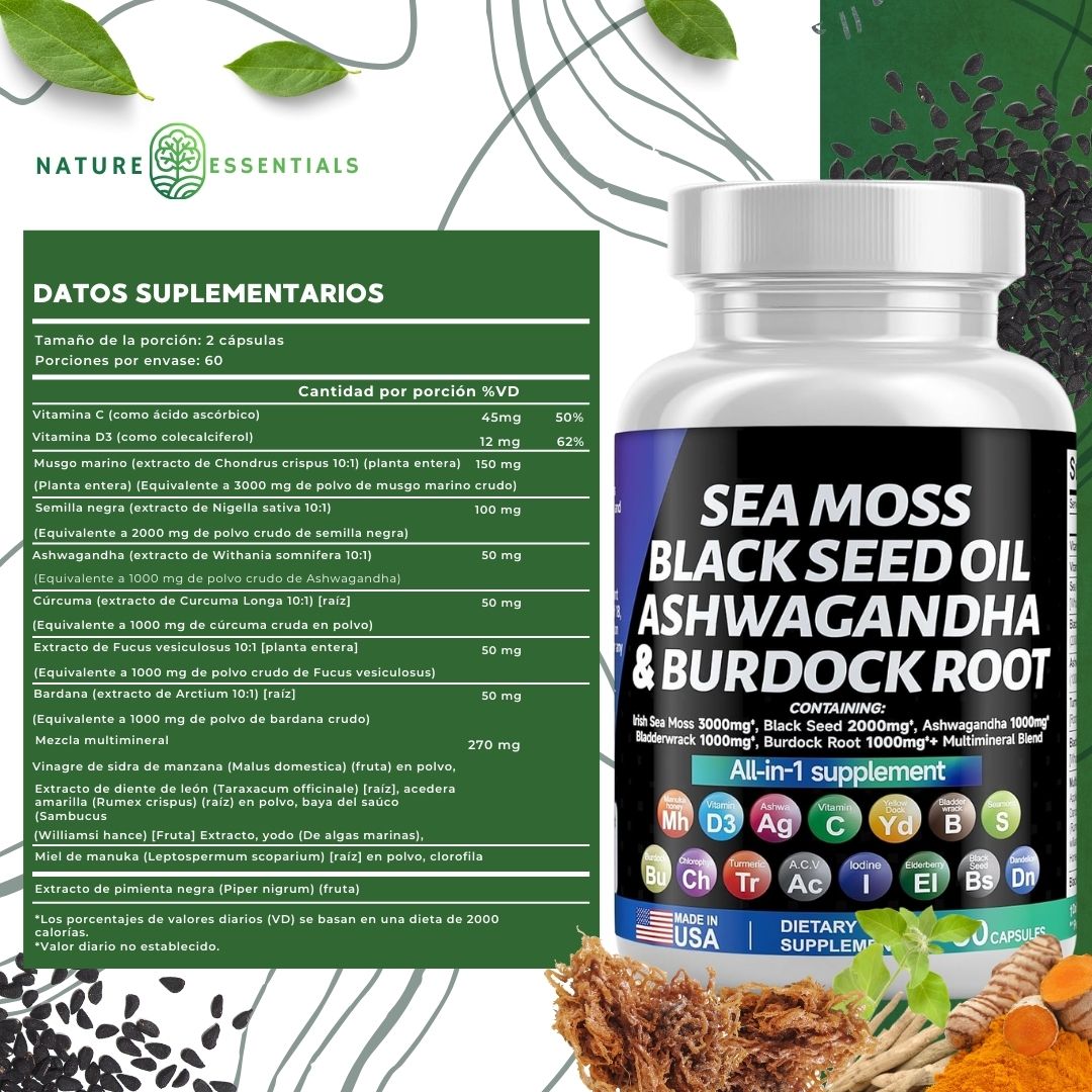 Sea Moss: Aceite de Semilla Negra